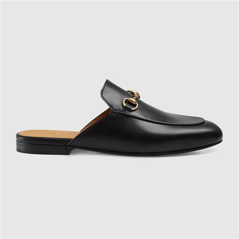 gucci bow leather slipper|gucci princetown leather slipper women.